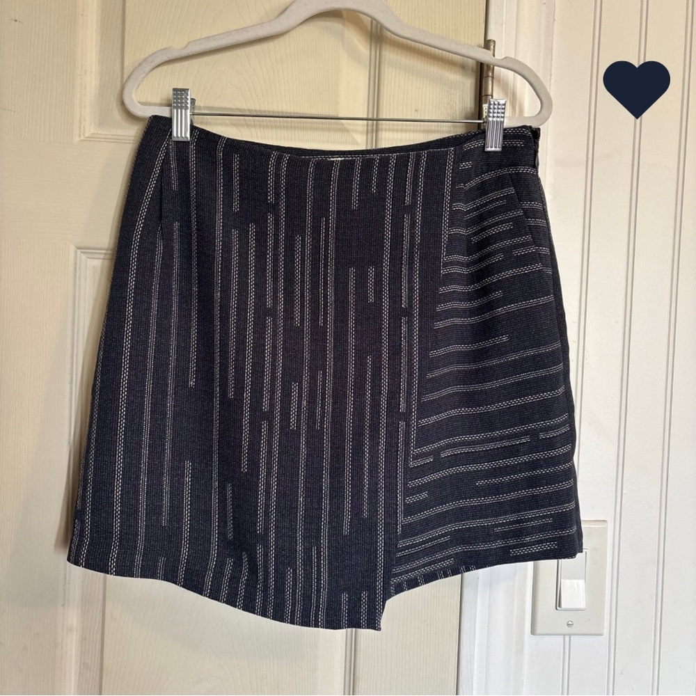 Anthropologie Elevenses Peoria striped Shorts Skort Business Casual